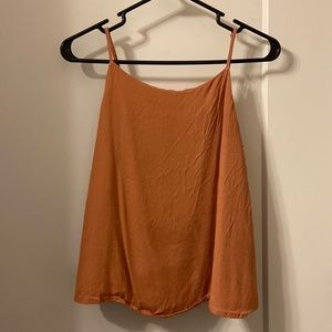 Rust colored flowy crop top
